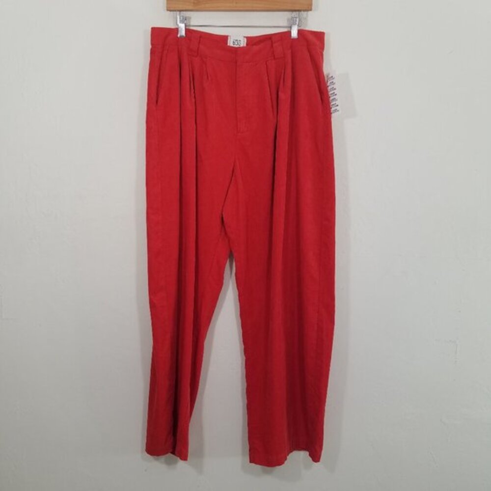NWT BDG Corduroy High Rise Wide Leg Orange Pants Size 12